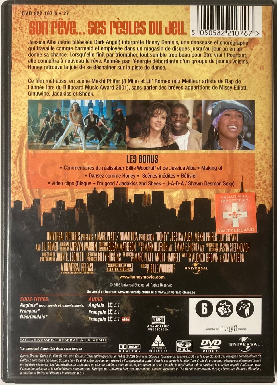 Tutti i DVDs: HONEY – Usato da Poliez-Pittet venduto da Newtown-Records 1