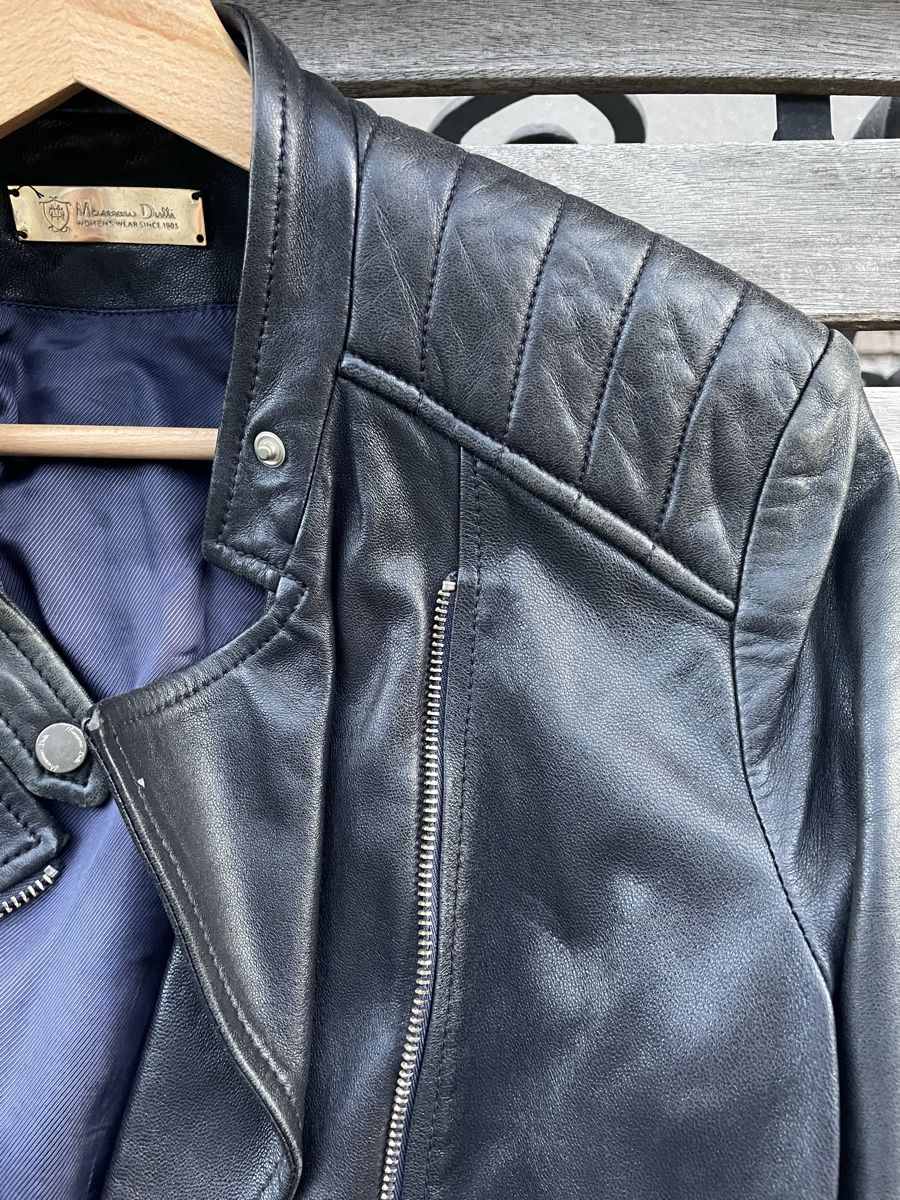Massimo Dutti Giacche: Massimo Dutti Lederjacke, Echtleder, M, dunkelblau/schwarz – Usato da Zürich venduto da Carlajimena 8