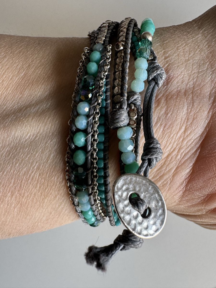 Bracciali & Braccialetti: Bracelet multi-tours Bohème, bleu turquoise – Nuovo (secondo la descrizione) da Morges venduto da sandy069 1