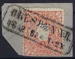 Sachsen 1863 1/2 Neu-Groschen auf Briefstück