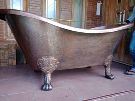 Freistehende Kupfer Badewanne Spa Becken Bad Wanne Basin