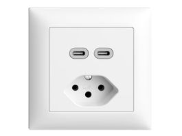 Feller EDIZIOdue Steckdose 2x USB-C 3 A, 15 W