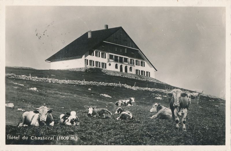Cartoline postali: Chassral - Hôtel du ... + 1947 – Usato da Emmenbrücke venduto da teestube