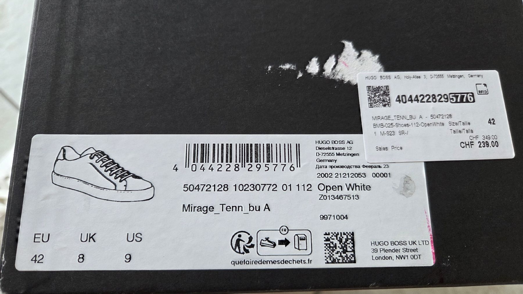 Hugo Boss Scarpe da uomo: BOSS Sneaker 'Mirage' in Offwhite – Nuovo (secondo la descrizione) da Suhr venduto da Afterburner84 4