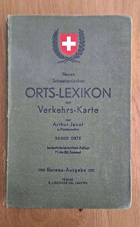 Libri: Orts-Lexikon mit Verkehrtskarte "Ausgabe 1940" – Usato da Untersiggenthal venduto da Myrthamw