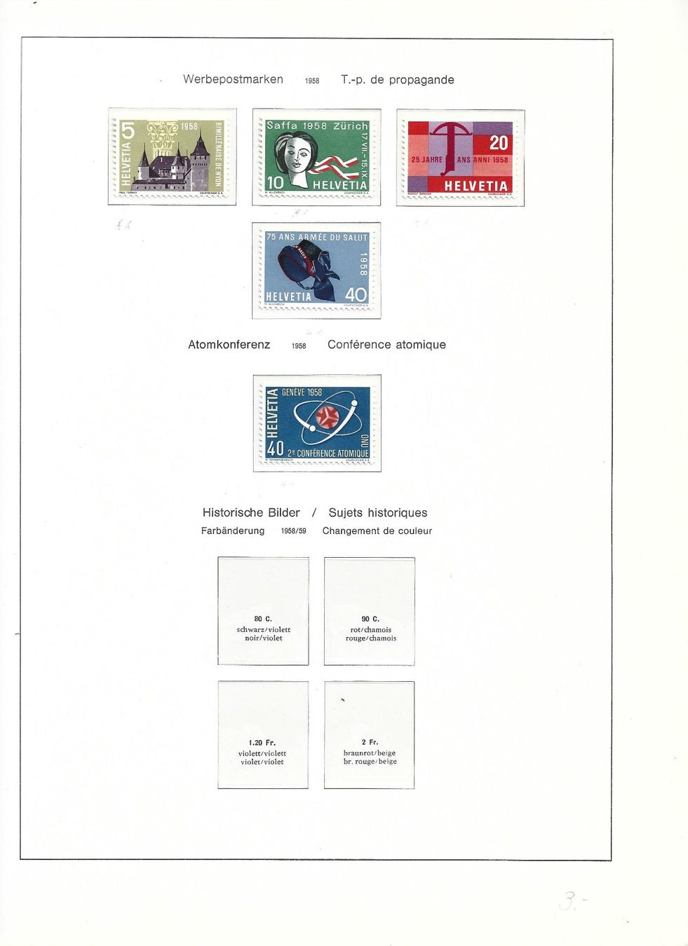 Alle Briefmarken: série 53,54,55,56,57,58 – Gebraucht aus Delemont von toutdubon11 3