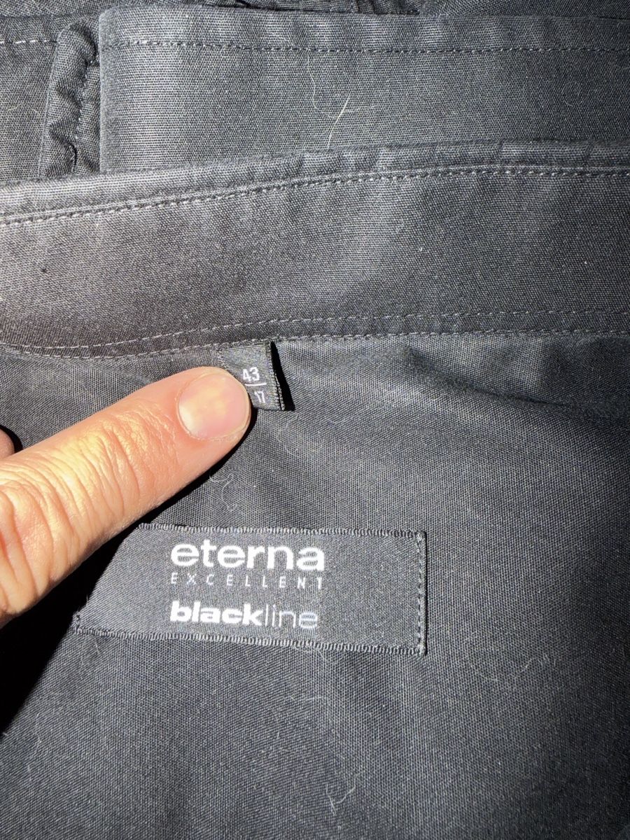 Eterna Camicie: Schwarzes Eterna Hemd, Gr. 43, Top Zustand!!! – Usato da Schindellegi venduto da netcrack13 2