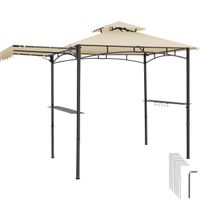 Grillpavillon mit Markise wetterfest Winddach SOLTANO