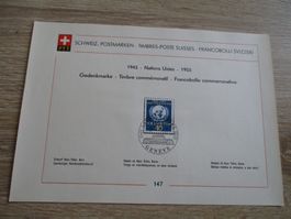 Feuille de collection n° 144 - 148 125.--