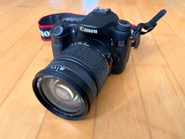 Canon EOS 70D mit Sigma 18–250 mm, Zubehör & Tasche