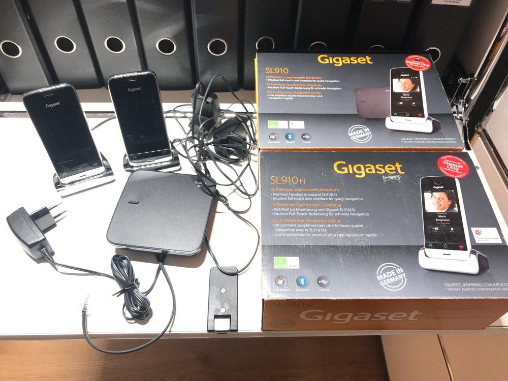 Base Di Ricarica Argento Per Gigaset SL910H / SL910A - Alimentatore Per Telefono Cordless