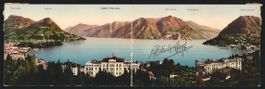Klapp-AK Lugano, Hotel Weisses Kreuz, Pa