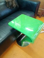 Beistelltisch Design Tisch grün Chrom Glanz 54cm lang