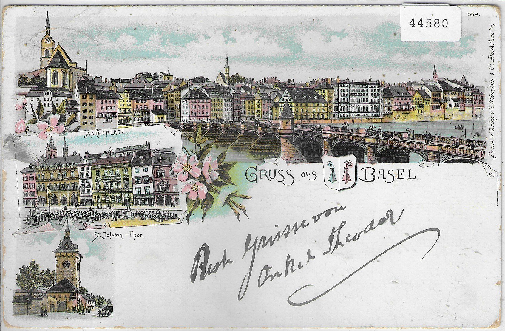 Cartoline postali: Gruss aus Basel - Litho 1898!! – Usato da Ettingen venduto da Kartenplanet