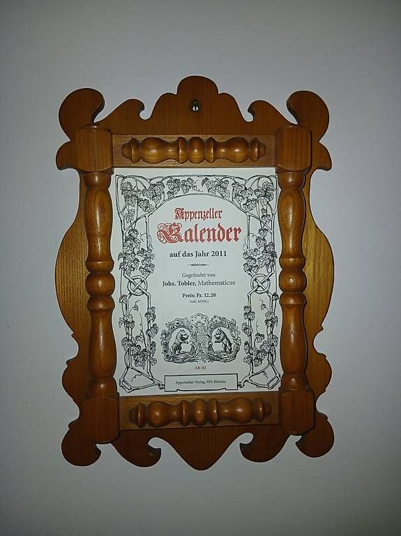Cornici: Holzrahmen mit Appenzeller Kalender – Nuovo (secondo la descrizione) da Neukirch an der Thur venduto da Martin_1964 1