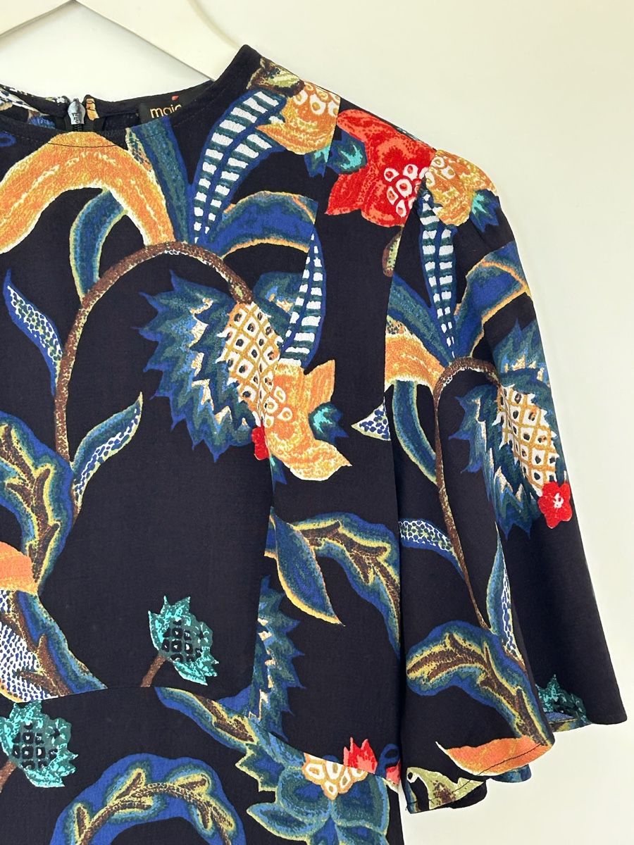 Maje Vestiti: Maje botanical Flutter-Sleeve Mini Dress – Usato da Hermance venduto da Madi_26 1