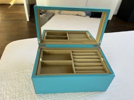 Schmuckkasten Schmuckschatulle türkise Schmuckbox
