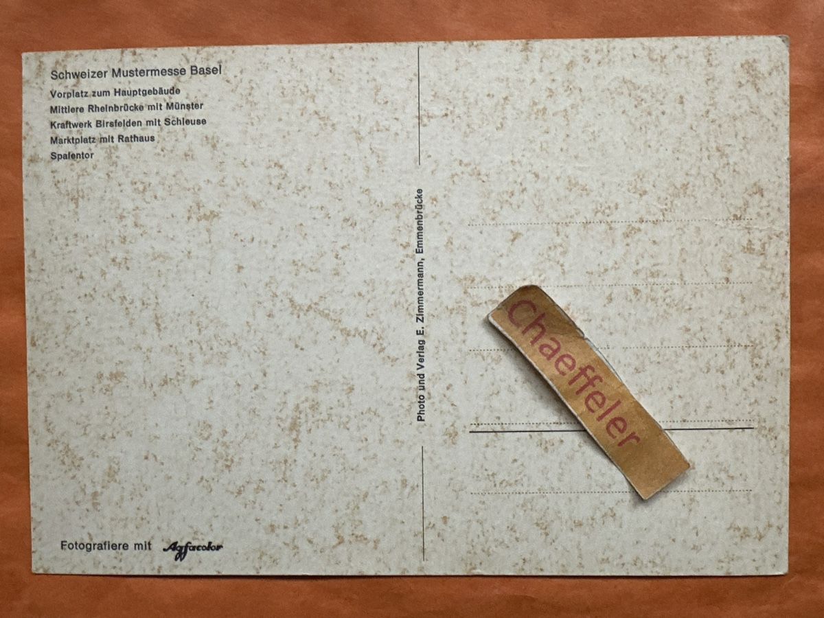 Cartes postales: Alte Ansichtskarte Basel - Schweizerisches Stadtbild  – D'occasion à Zürich par Chaeffeler 1