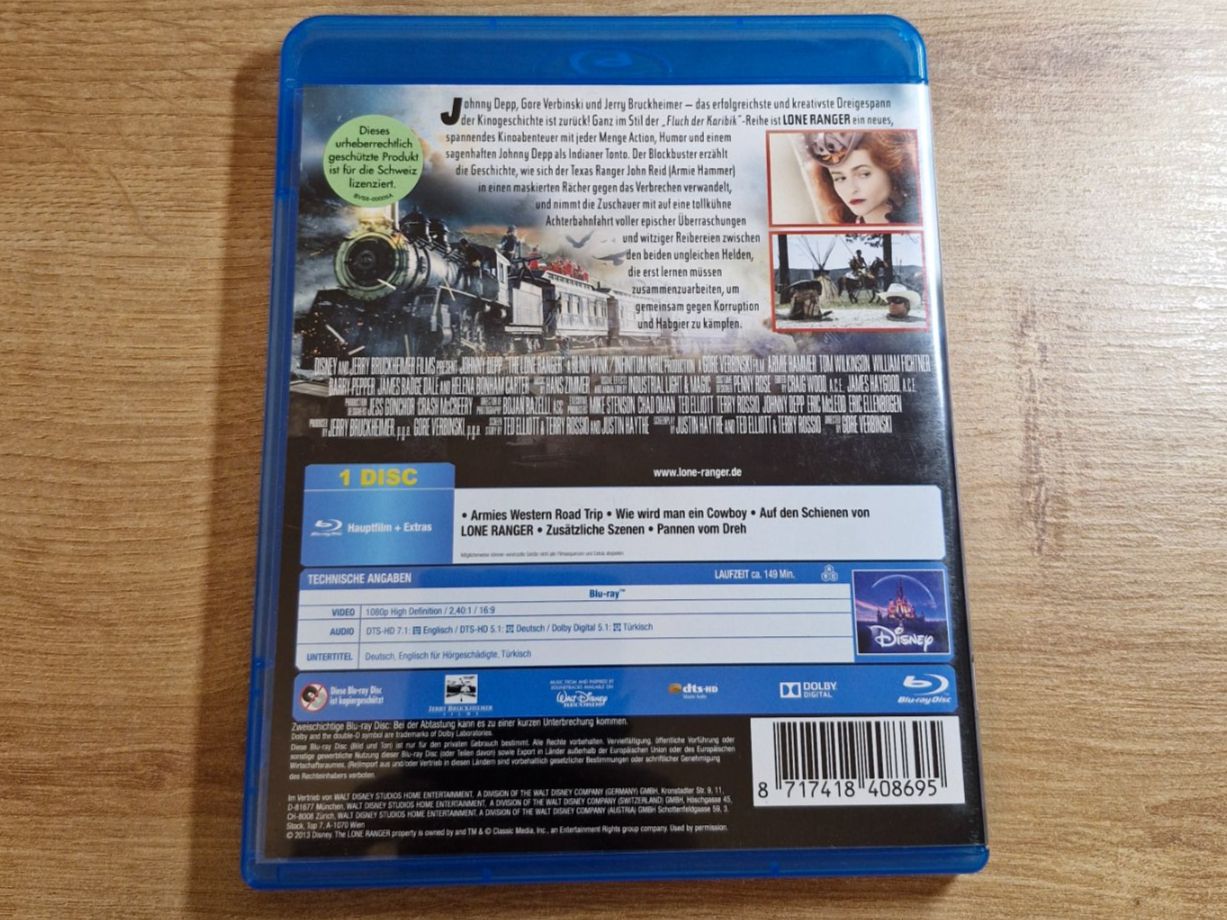 Tutti i DVDs: Lone Ranger (2013) RAR Bluray – Usato da Pfungen venduto da Whitie 1