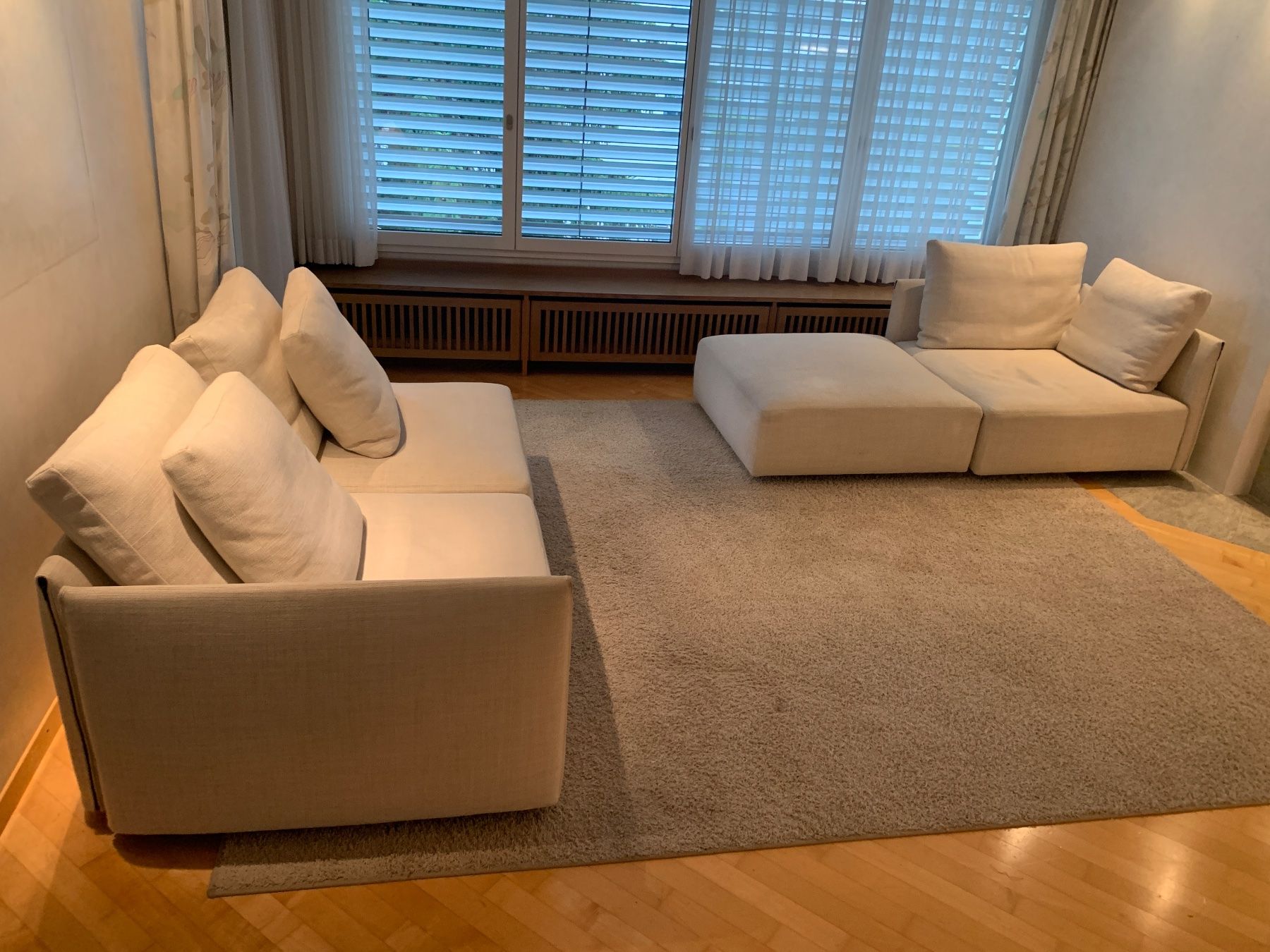 Sofas: Modulares Sofa in hellbeigem Stoff – Gebraucht aus Lachen SZ von CHM17 1