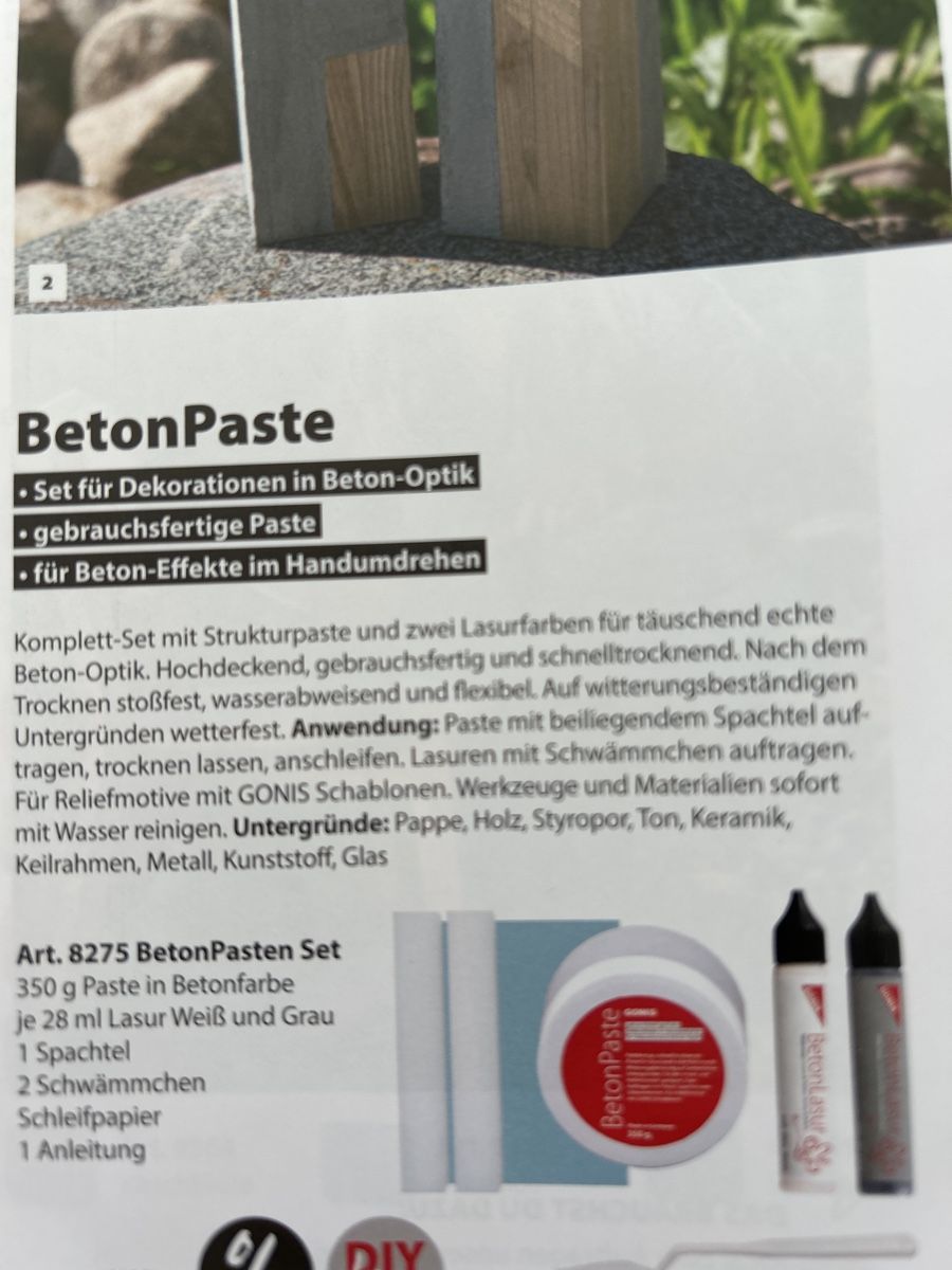 Gonis Kit bricolage: Gonis BetonPaste – Nuovo e nell'imballaggio originale da Uffikon venduto da Gismj 1