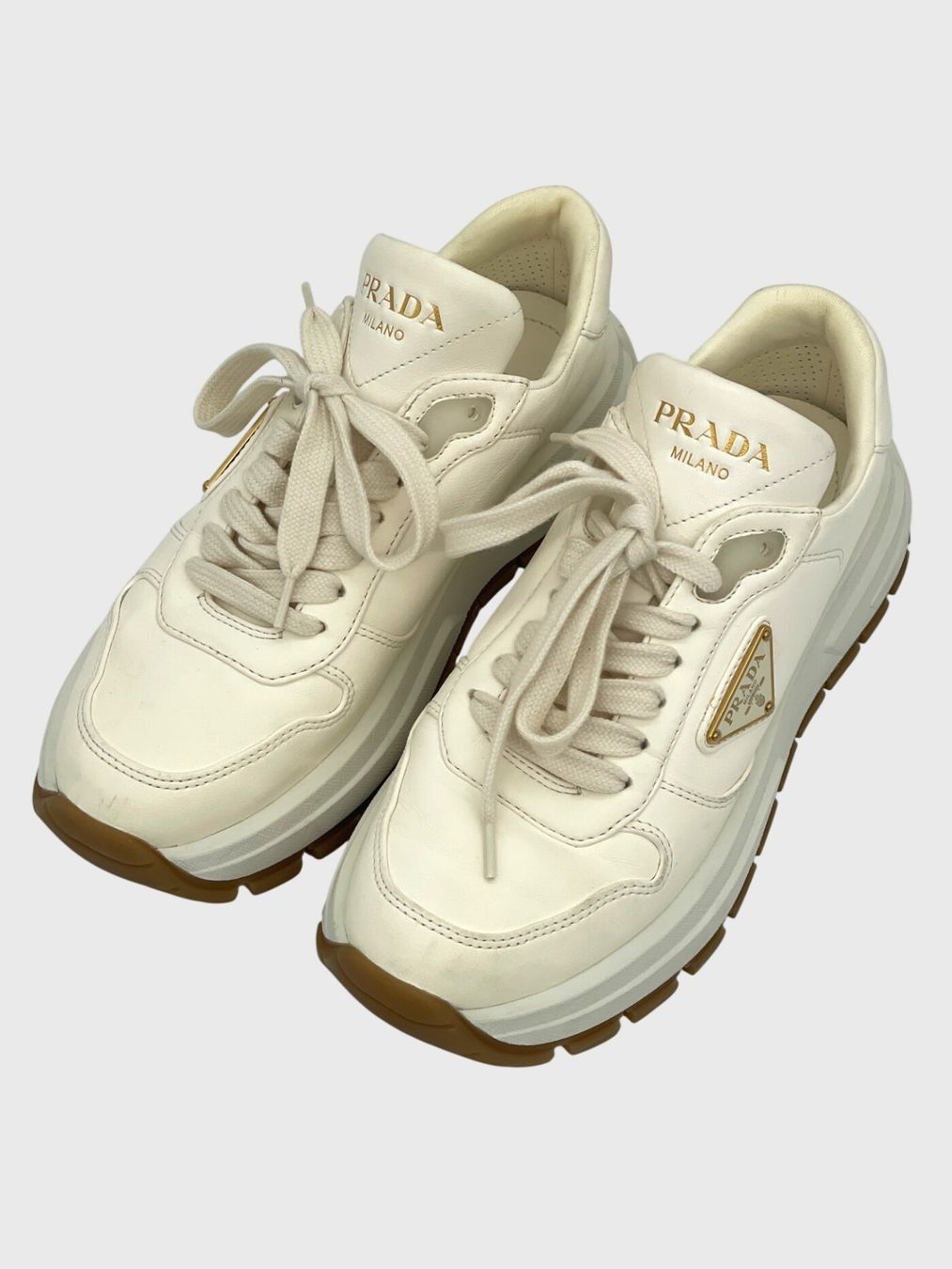 Prada Scarpe da donna: Prada Prax 01 Platform Sneaker EU 38 Weiß – Usato da Zürich venduto da shoe_shop 2