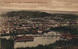 St. Fiden bei St. Gallen mit Bodensee von den 3 Weihern aus