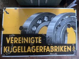 Originales Vereinigte Kugellager Emailschild, Rarität!