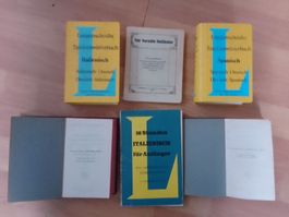6 Wörterbücher wie abgebildet, verschiedene Sprachen