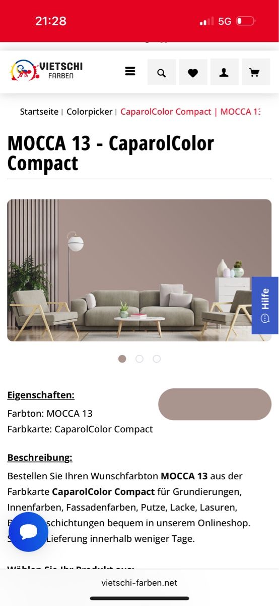 Farben: Wandfarbe 'Mocca 18' und 'Mocca 13' Caparol – Neu und originalverpackt aus Küssnacht am Rigi von annine.l.