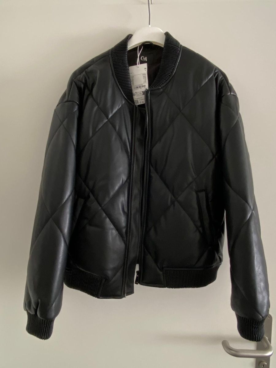 Giacche: Neue Kunstlederjacke dick, schwarz – Usato da Thalwil venduto da Leo33x 1