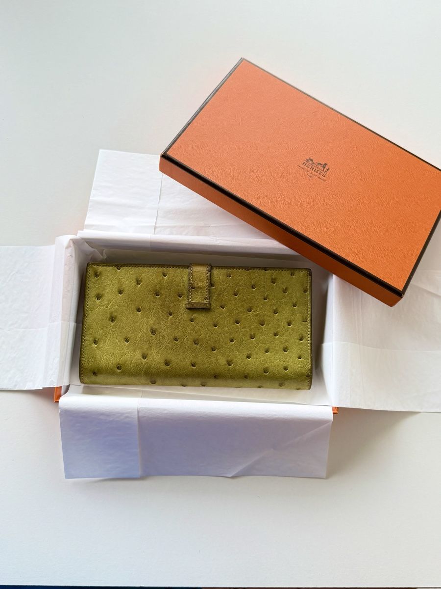Hermès Portafogli: Hermès béarn Soufflet   Wikii  strauß – Nuovo (secondo la descrizione) da Schaffhausen venduto da Sotherbyss 8