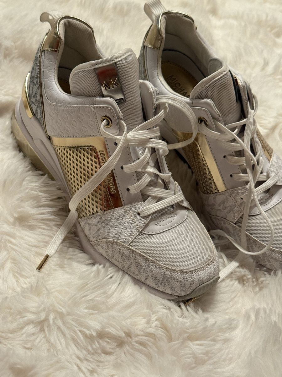 Michael Kors Scarpe da donna: Baskets Michael Kors Blanches Or et Argent – Usato da Monthey venduto da Joseph-29 2