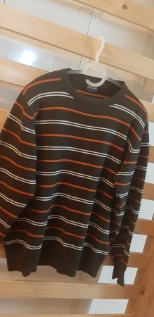 Herren Pullover Biaggini gestreift dunkelgrun Grösse L
