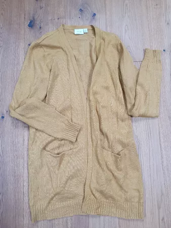 VILA Strickjacke, Cardigan, Gr. M, senfgelb, Herbst, warm