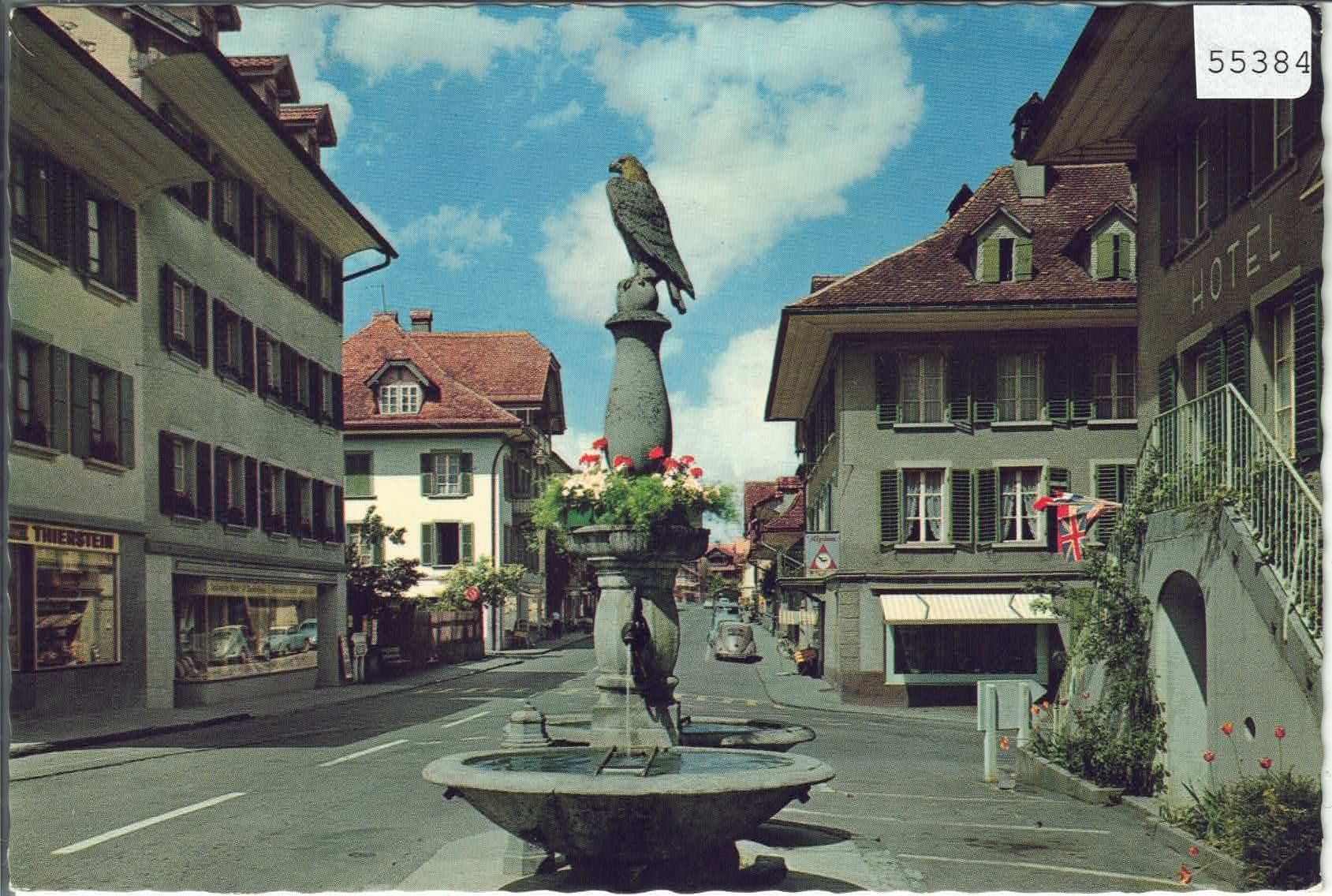 Cartoline postali: Frutigen - Dorfplatz – Usato da Ettingen venduto da Kartenplanet