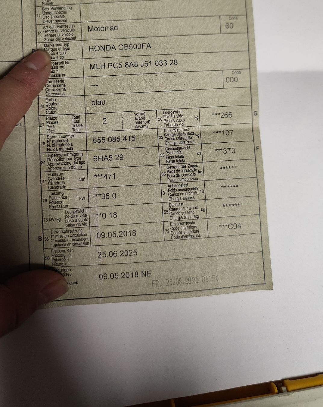 Honda Strada: Honda CB500FA – Usato da Giffers venduto da Abzsul 6
