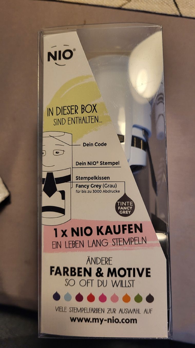 Timbri: NIO Stempel personalisierbar, neu & OVP, ink code – Nuovo e nell'imballaggio originale da Strengelbach venduto da maskil 2