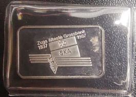 5g Silber 999 Barren SKA 1937 Zugs älteste Grossbank 1987