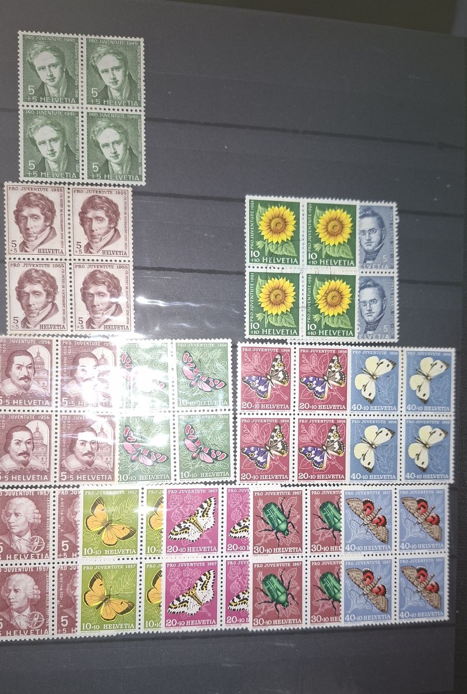 Tutti i francobolli: Pro Juventute Sammlung mit Vorläufer und Blocks  – Usato da Balgach venduto da SIMEON27 8