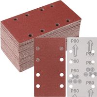 mm Schleifpapier Klett Set, 50 Stück 80 Körnung 8 Löcher
