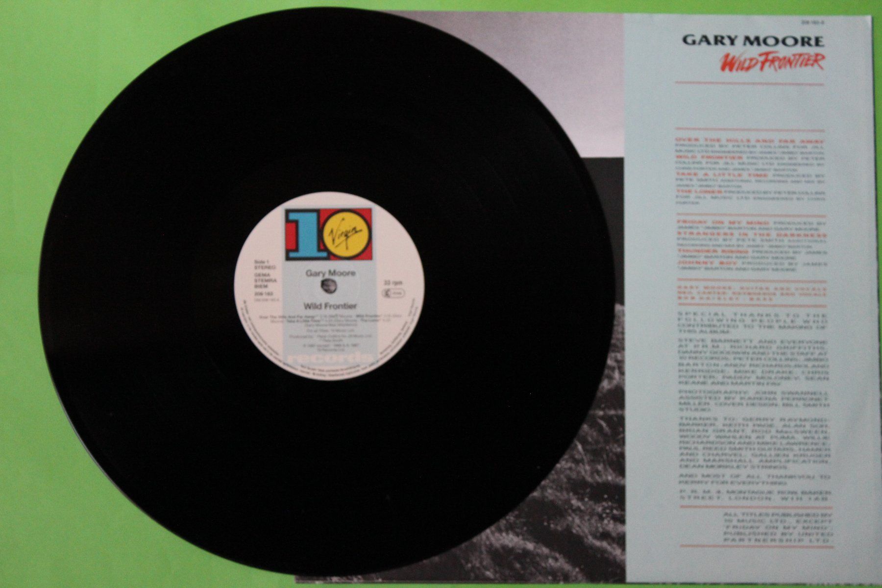 Dischi in vinile: Gary Moore - Wild Frontier LP Vinyl 1987 – Usato da Tübach venduto da JamesStone 3