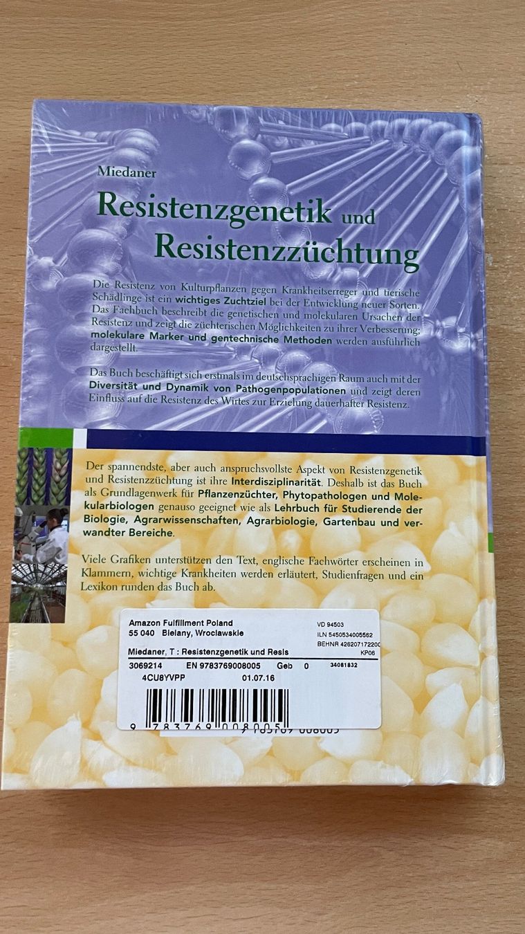 Bücher: Resistenzgenetik und Resistenzzüchtung – Neu und originalverpackt aus Glattfelden von cybermaxx 1