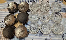 Kerzenhalter Set Metall und Glas gebraucht 15-teilig