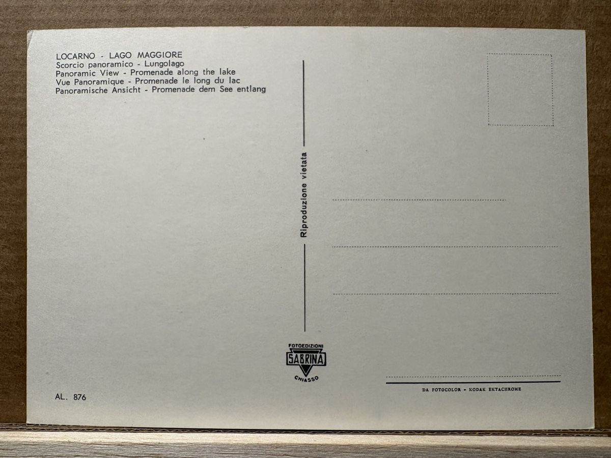 Ansichtskarten: AK von Locarno – Gebraucht aus Rümlang von Kartenpost1 1