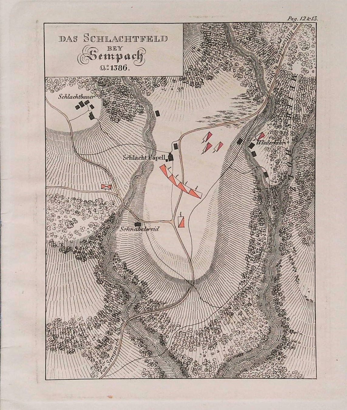 Incisioni: Sempach Neujahrsblatt 1829 – Usato da Rafz venduto da Helvet32