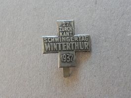 Abz. Brosche ZH Kant. Schwingfest Winterthur 1937 Schwingen