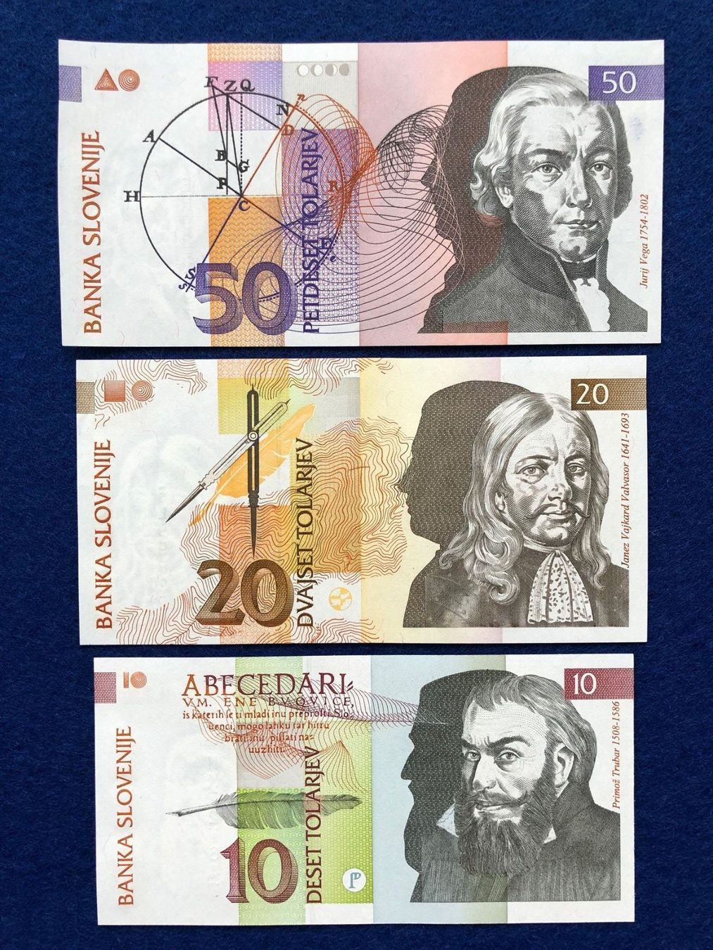 Banknoten: Slowenien 1992 - Tolarjev UNC - Notenset – Neu (gemäss Beschreibung) aus Pfäffikon SZ von Sieben77 1