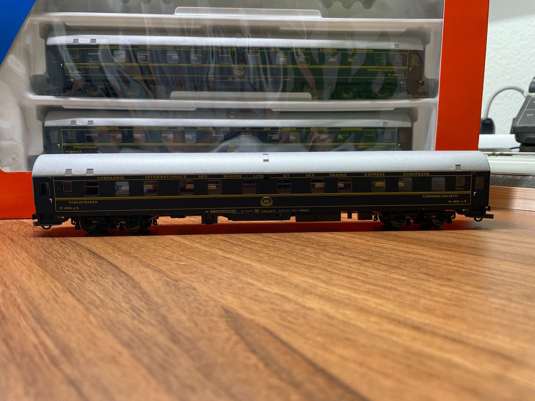 Roco Modellini di ferrovie: Roco CIWL Schlafwagenset in DC – Usato da Villmergen venduto da Mfritz 2