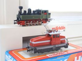 Märklin 3044 Rangierlok + 3087 Dampflok H0 - mit OVP
